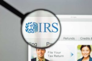IRS website homepage. It is the revenue service of the United States federal government. Irs logo visible.